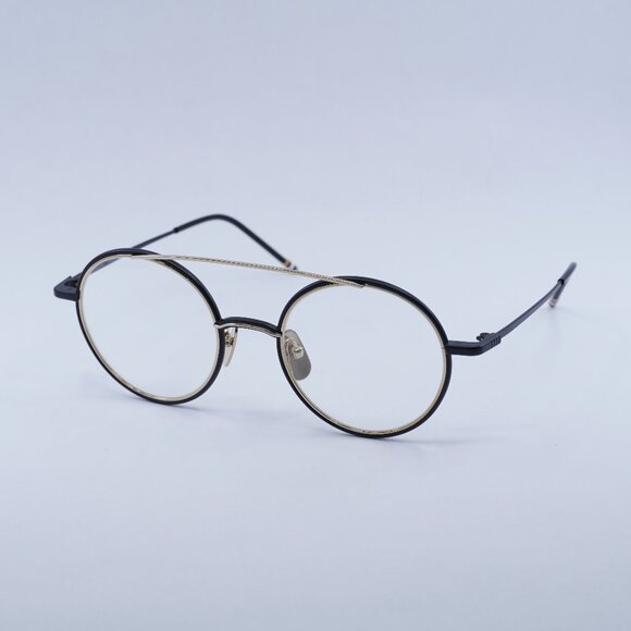 🕶️ New Thom Browne TB108 ABLKGLD50 Eyeglasses - Black/Gold Frame 50mm